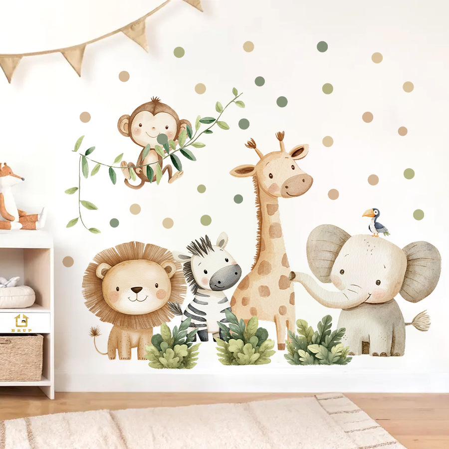 Baby Nursery Decor Girl - Boho floresta animais adesivos de parede