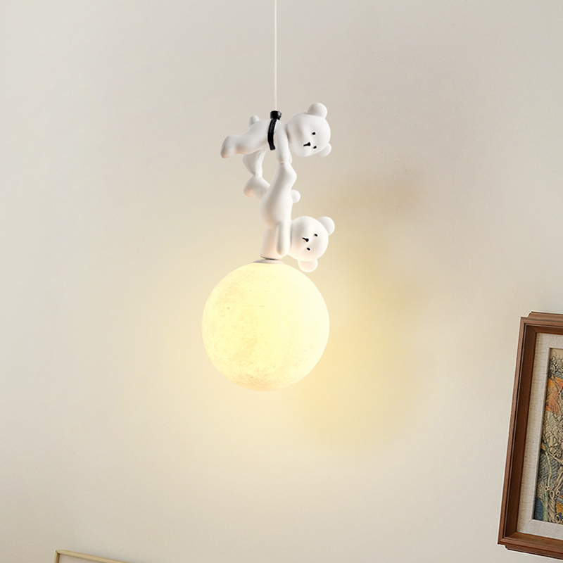 Baby Nursery Light Fixture - Bear Lamp for Nursery Room, Bedside