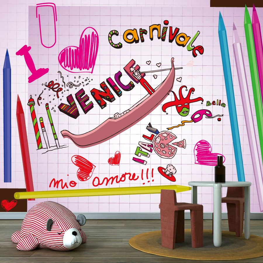 Baby Nursery Peel And Stick Wallpaper - Papel de parede de desenho animado,