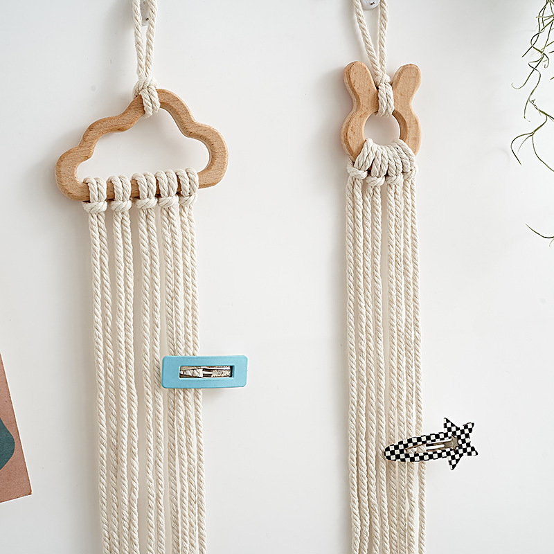 Baby Nursery Decor Girl - Suporte de Madeira para Presilhas de