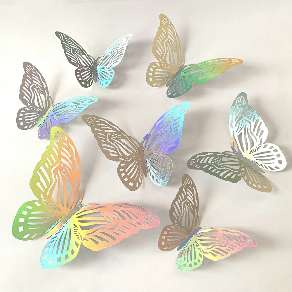 Baby Girl Nursery Quotes - 12pçs decoração de parede de borboleta