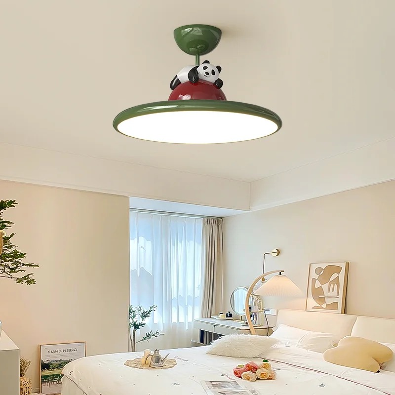 Baby Nursery Light Fixture - Estilo creme dos desenhos animados panda