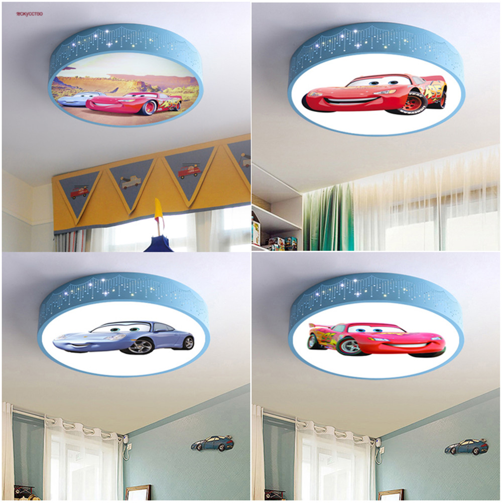Baby Nursery Light Fixture - Carro dos desenhos animados Rodada Lâmpada