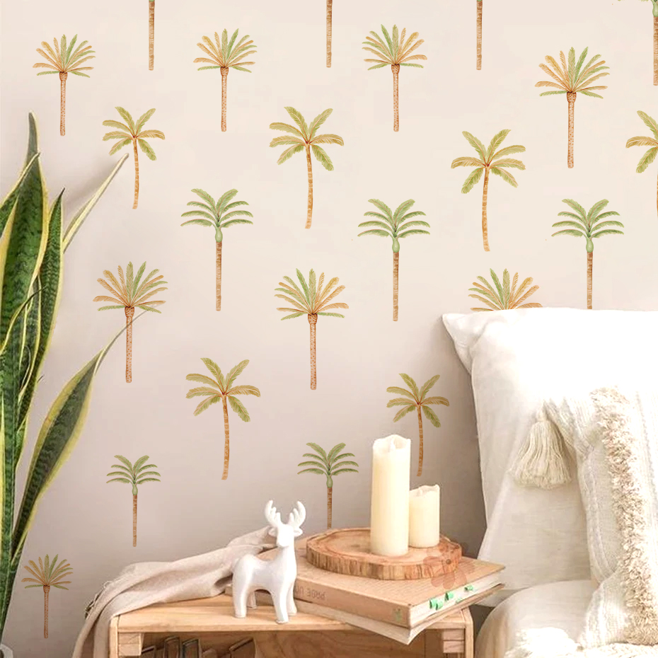 Boho coqueiro palmeira adesivo - Baby Nursery Decor Girl avaliação e preço