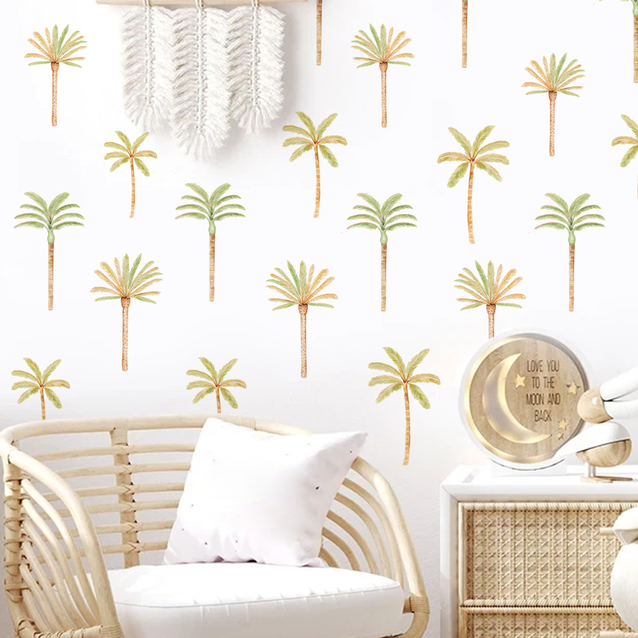 Boho coqueiro palmeira adesivo - Baby Nursery Decor Girl avaliação e preço