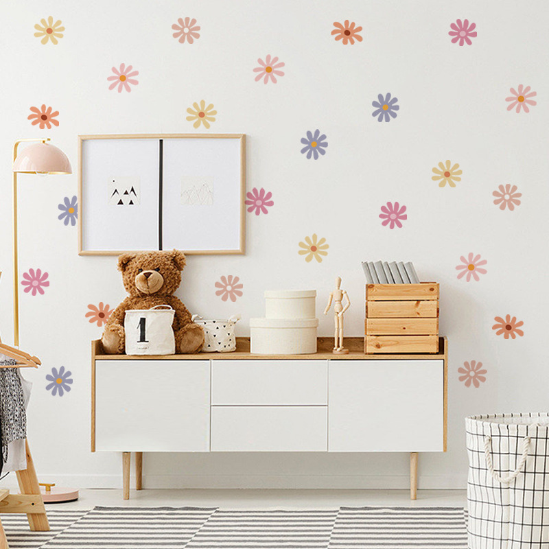 Margarida floral adesivos de p - Baby Nursery Peel And Stick Wallpaper avaliação e preço