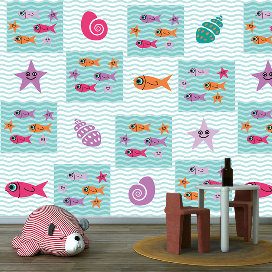 Descasque e colar dos desenhos - Baby Nursery Peel And Stick Wallpaper avaliação e preço