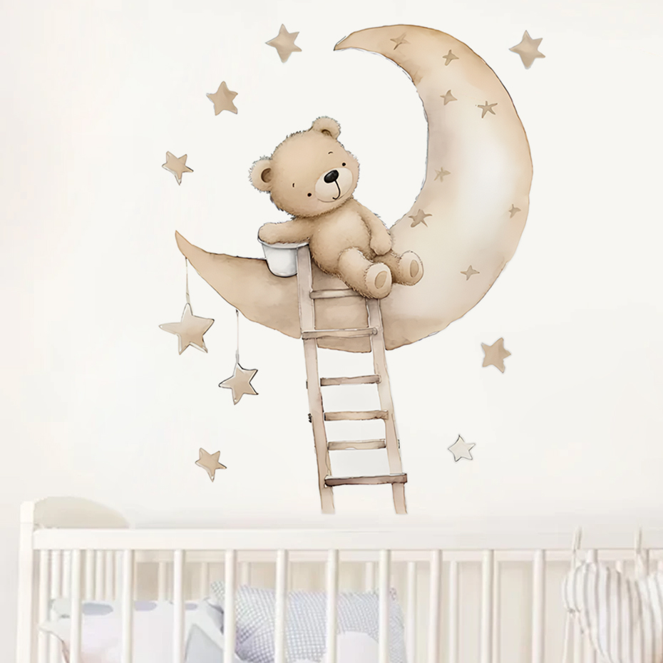 Urso bonito estrela nuvem ades - Baby Nursery Decor Girl avaliação e preço