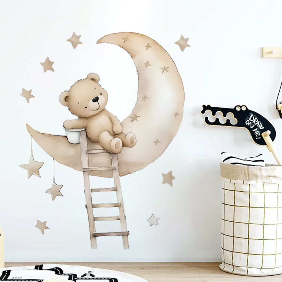 Urso bonito estrela nuvem ades - Baby Nursery Decor Girl avaliação e preço