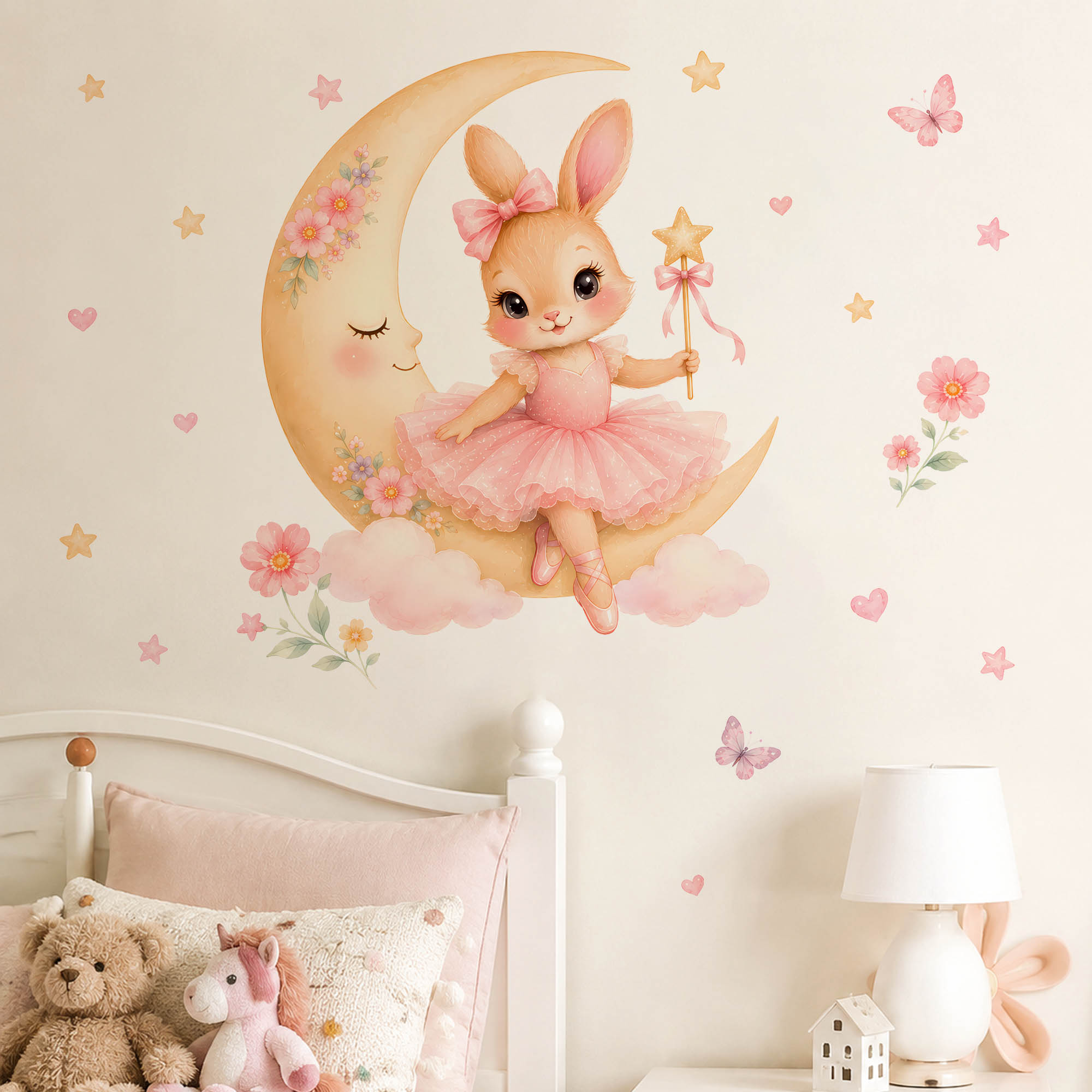 Adesivos de Parede de Coelha B - Baby Nursery Decor Girl avaliação e preço