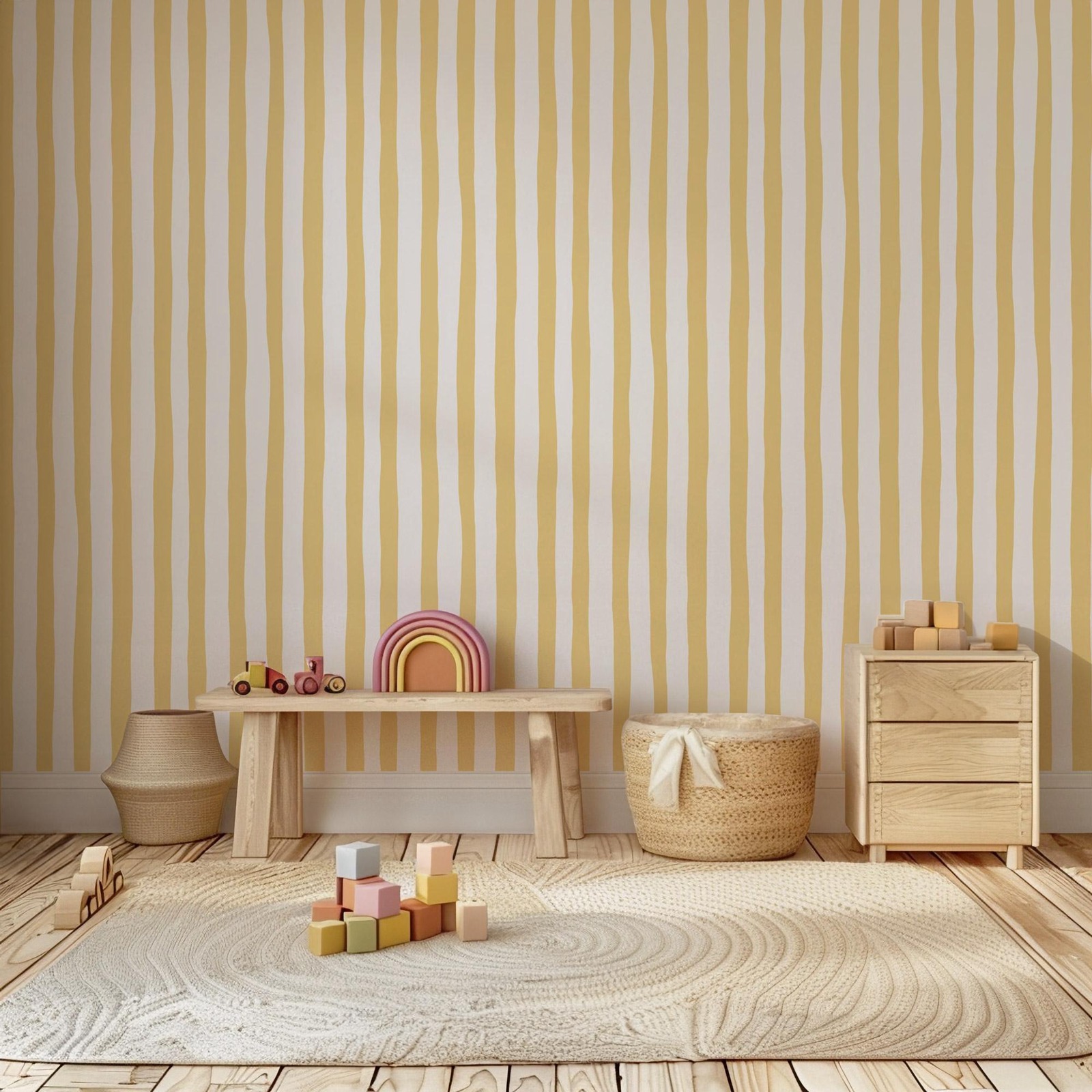 Papel de parede com listras os - Baby Nursery Peel And Stick Wallpaper avaliação e preço