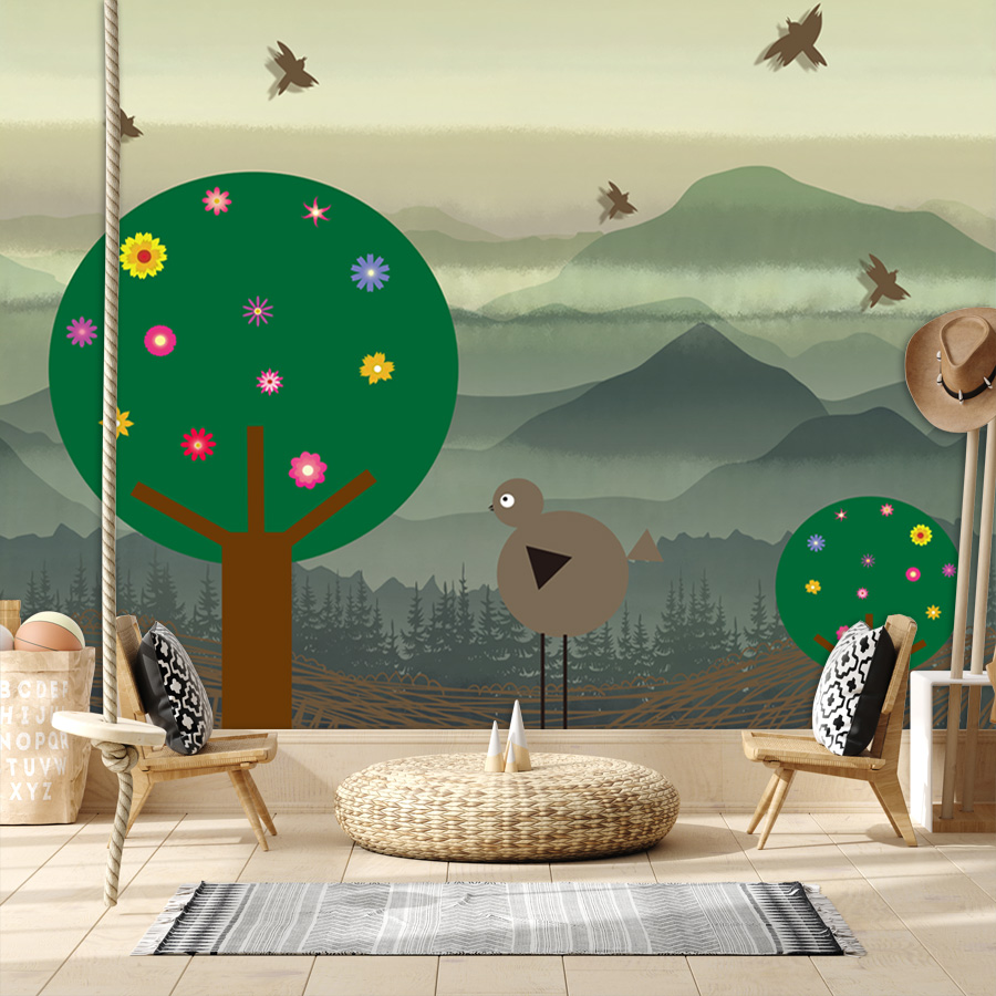 Desenhos animados personalizad - Baby Nursery Peel And Stick Wallpaper avaliação e preço