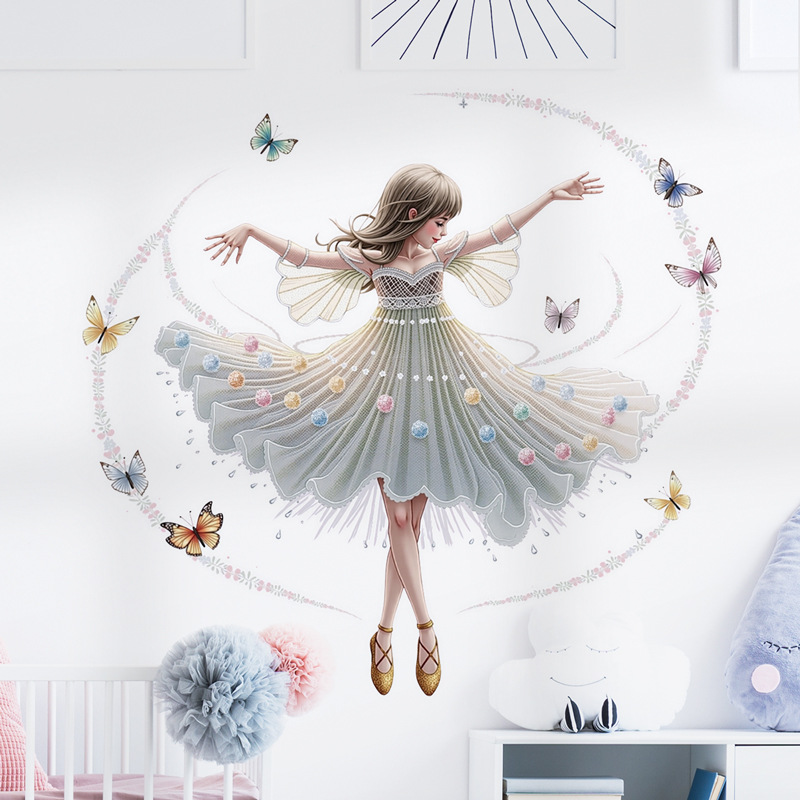 Dança menina vinil criança ade - Baby Nursery Decor Girl avaliação e preço