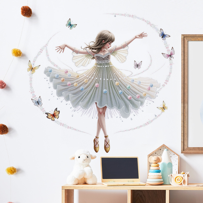 Dança menina vinil criança ade - Baby Nursery Decor Girl avaliação e preço